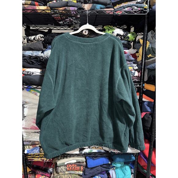Vintage 90s Big Dogs Forest Green Fleece Sweater Size 3xl - Picture 4 of 4